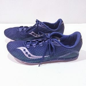 Saucony Vendetta Women's Spikes Racing Track Shoes, Size 11 US, Blue Teal Pink